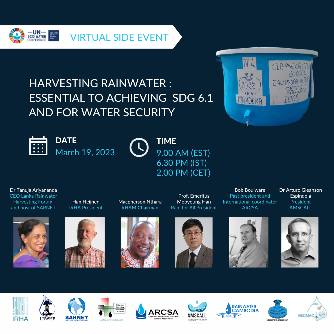 Image UN WATER 2023 - Side event on rainwater